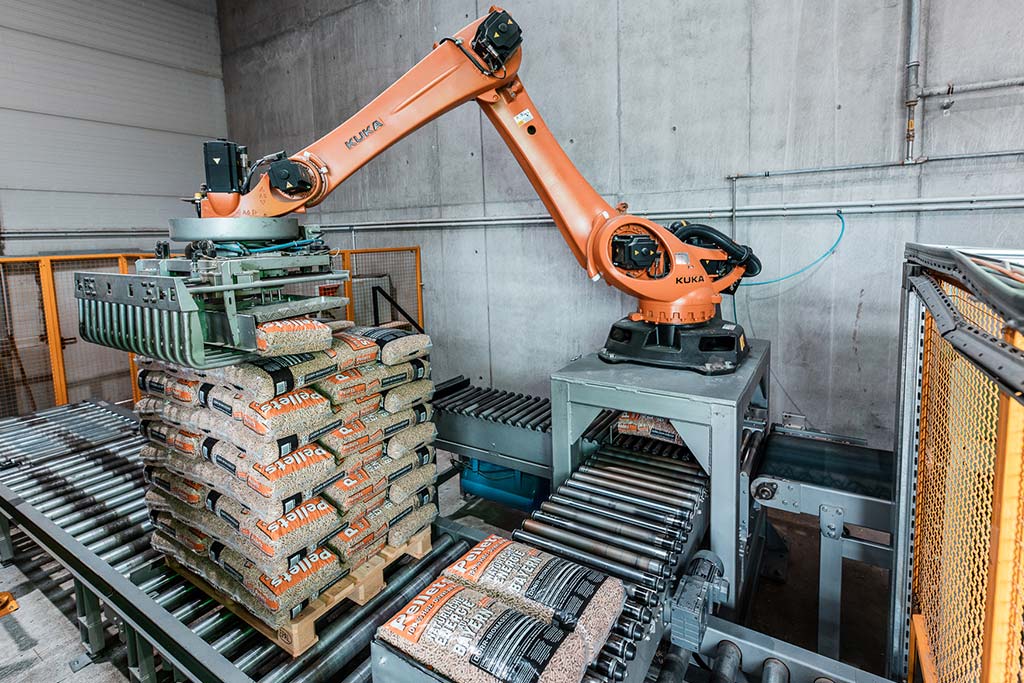 holzpellets produktion verladen pallette