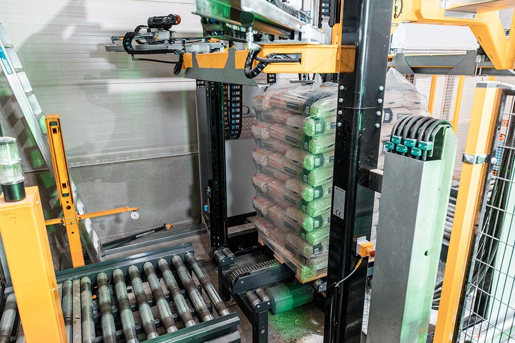 pelletspalette einfolieren